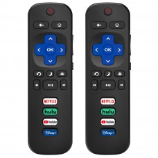 (Pack of 2) Replacement Remote Control Only for Roku TV, Compatible for TCL Roku/Hisense Roku/Onn Roku/Philips Roku Smart TVs(Not for Stick and Box)